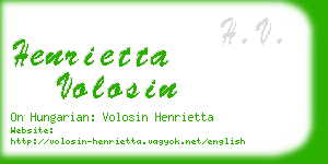 henrietta volosin business card